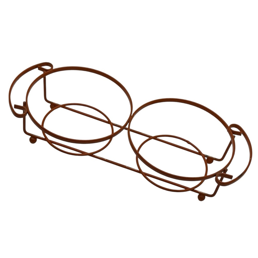 Midcentury Modern Vintage Georges Briard Orange Wire Tray